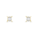 0.16 Carat Baguette Diamond Earrings – Elegant Fine Jewelry Design - Gold Stone Diamond
