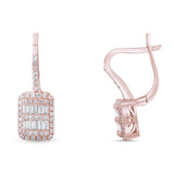 0.29 Carat Baguette Diamond Earrings – Elegant Fine Jewelry Design - Gold Stone Diamond