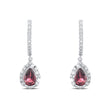 1.85 Carat Natural Diamond and Rhodolite Earrings – Fine Jewelry - Gold Stone Diamond