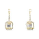 0.44 Carat Baguette Diamond Earrings – Elegant Fine Jewelry Design - Gold Stone Diamond