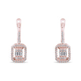 0.44 Carat Baguette Diamond Earrings – Elegant Fine Jewelry Design - Gold Stone Diamond