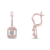 0.44 Carat Baguette Diamond Earrings – Elegant Fine Jewelry Design - Gold Stone Diamond