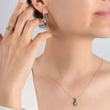 1.59 Carat Natural Diamond and Peridot Earrings – Fine Jewelry Design - Gold Stone Diamond