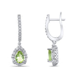 1.59 Carat Natural Diamond and Peridot Earrings – Fine Jewelry Design - Gold Stone Diamond