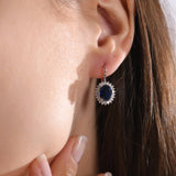 5.17 Carat Natural Diamond and Sapphire Earrings – Fine Jewelry Design - Gold Stone Diamond
