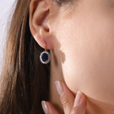5.17 Carat Natural Diamond and Sapphire Earrings – Fine Jewelry Design - Gold Stone Diamond