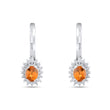 1.38 Carat Natural Diamond and Yellow Sapphire Earrings – Fine Jewelry Design - Gold Stone Diamond