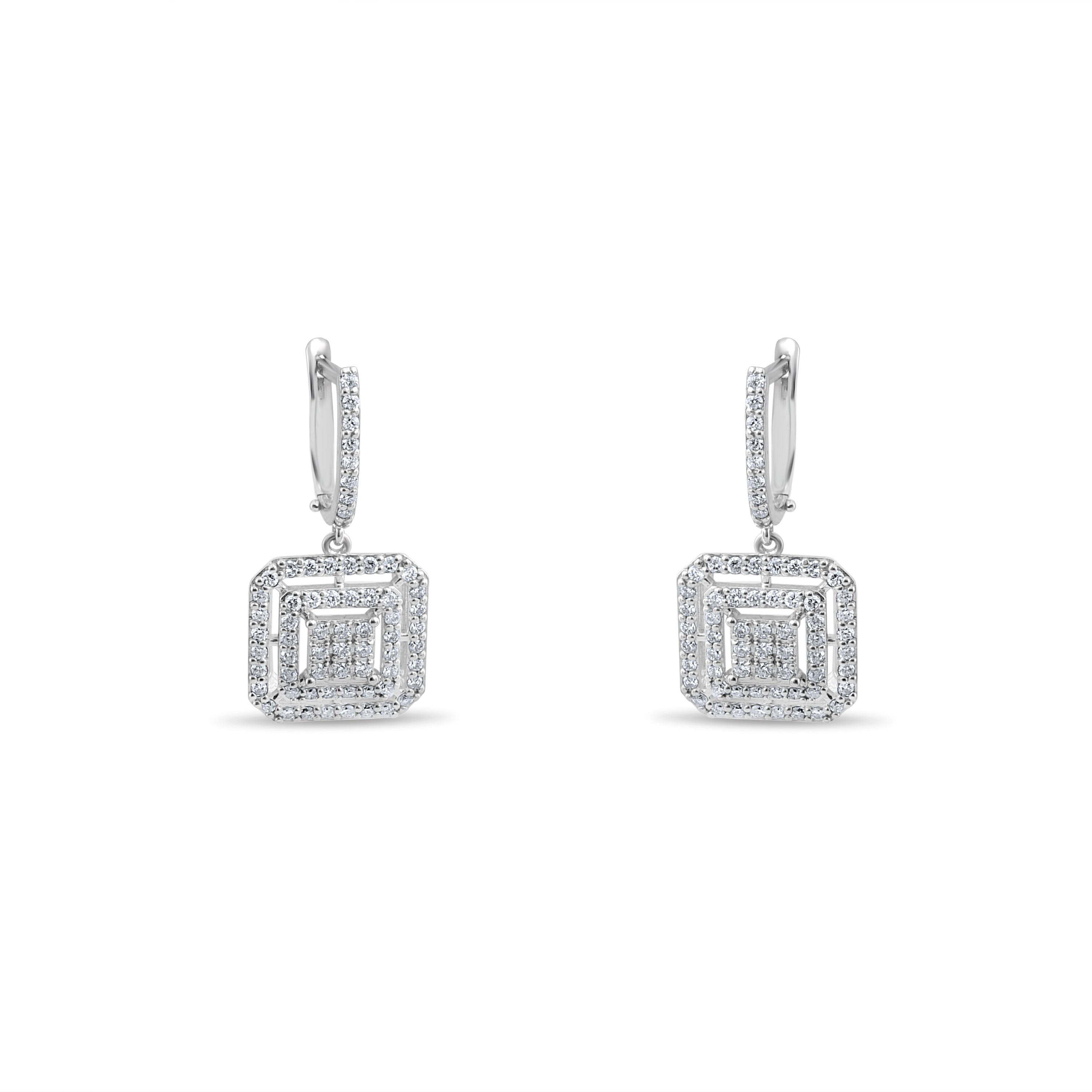 1.02 Carat Natural Diamond Earrings – Elegant Fine Jewelry Design - Gold Stone Diamond