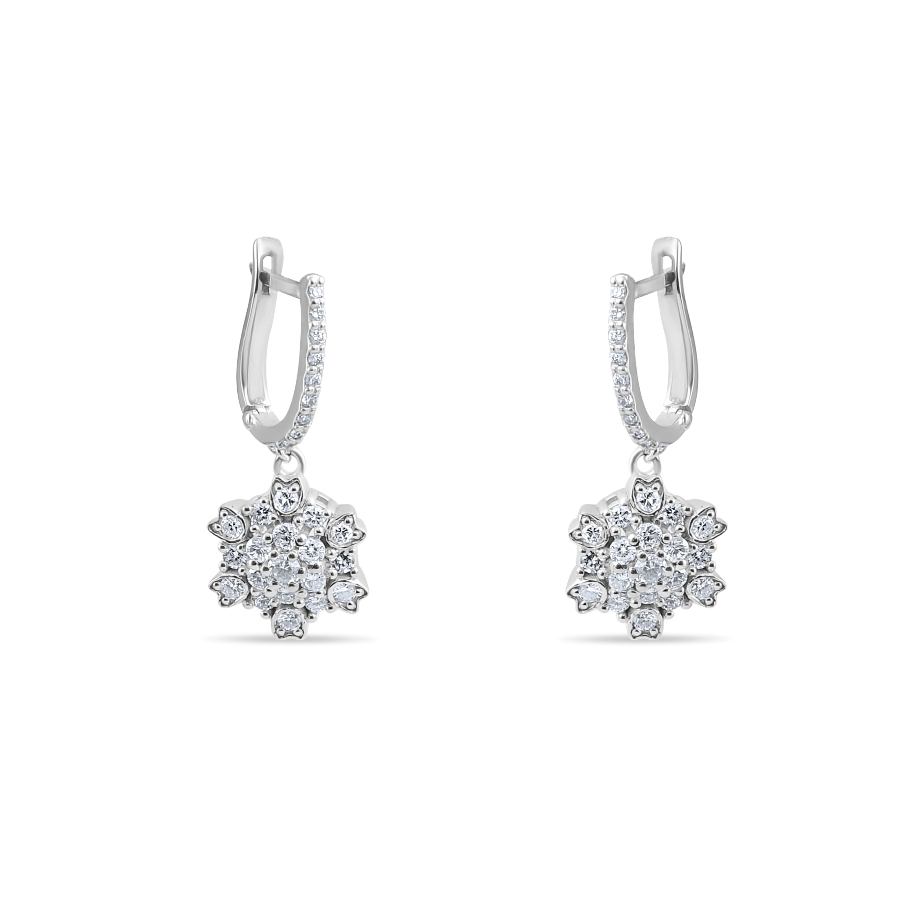 0.89 Carat Natural Diamond Earrings – Elegant Fine Jewelry Design - Gold Stone Diamond