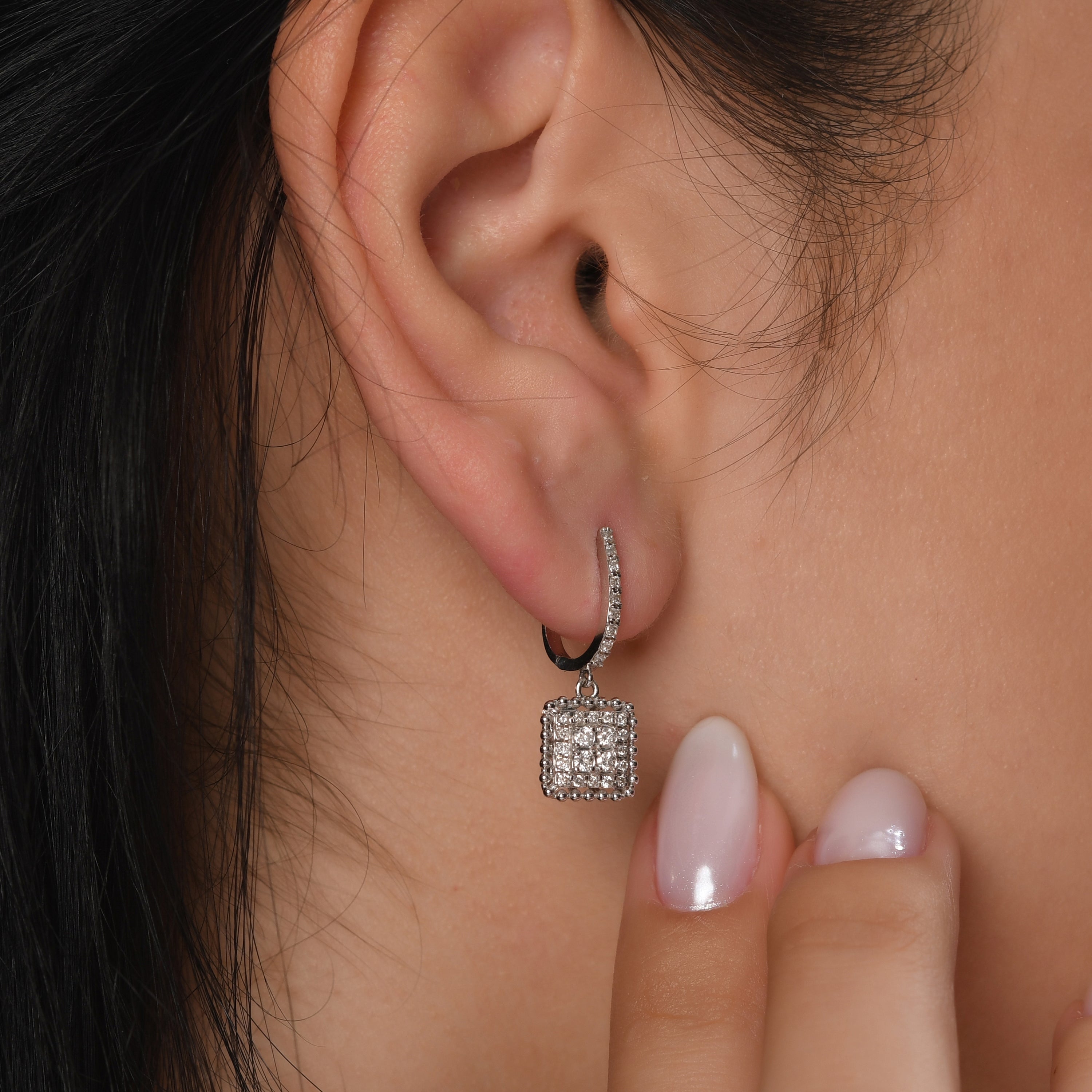 0.35 Carat Natural Diamond Earrings – Elegant Fine Jewelry Design - Gold Stone Diamond