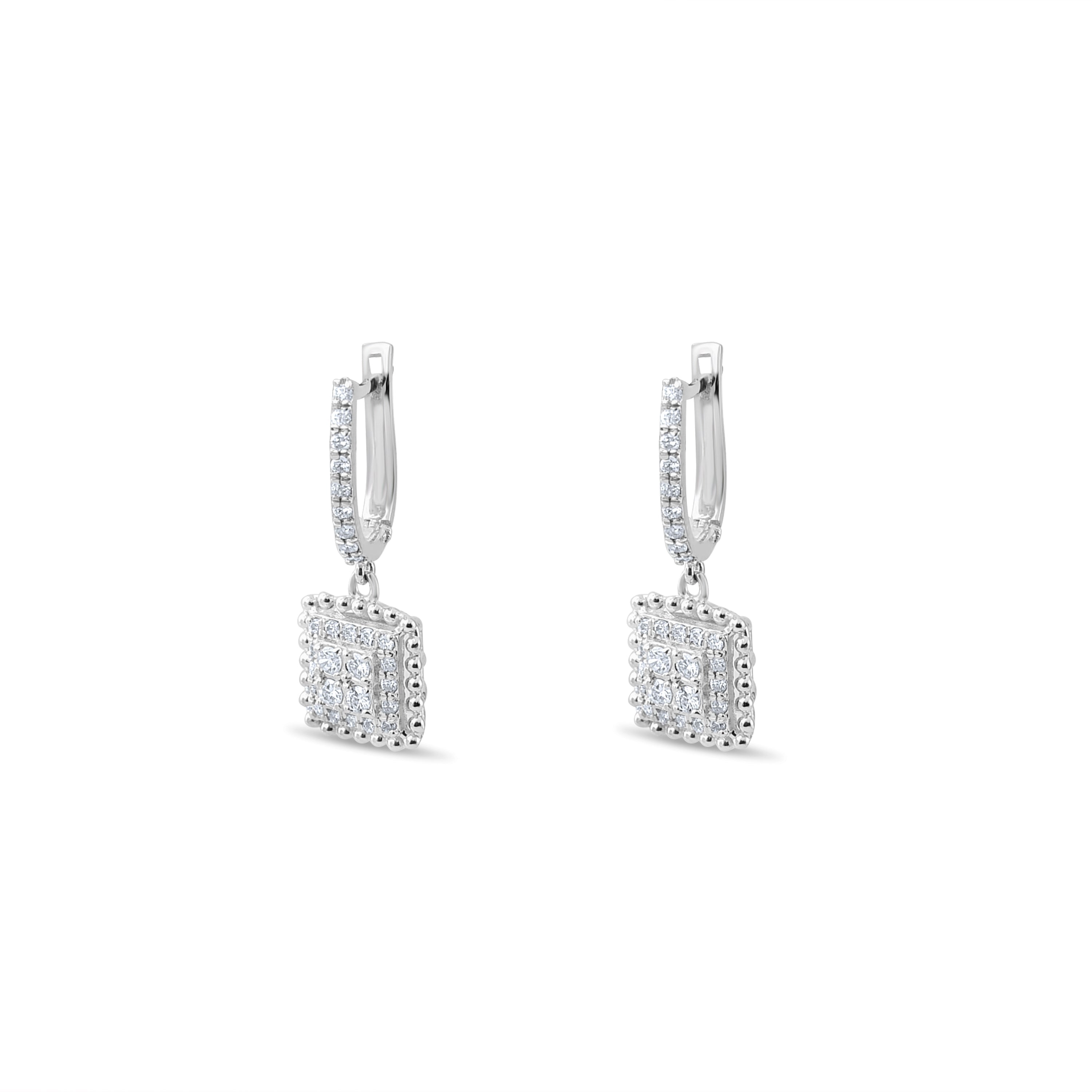 0.35 Carat Natural Diamond Earrings – Elegant Fine Jewelry Design - Gold Stone Diamond