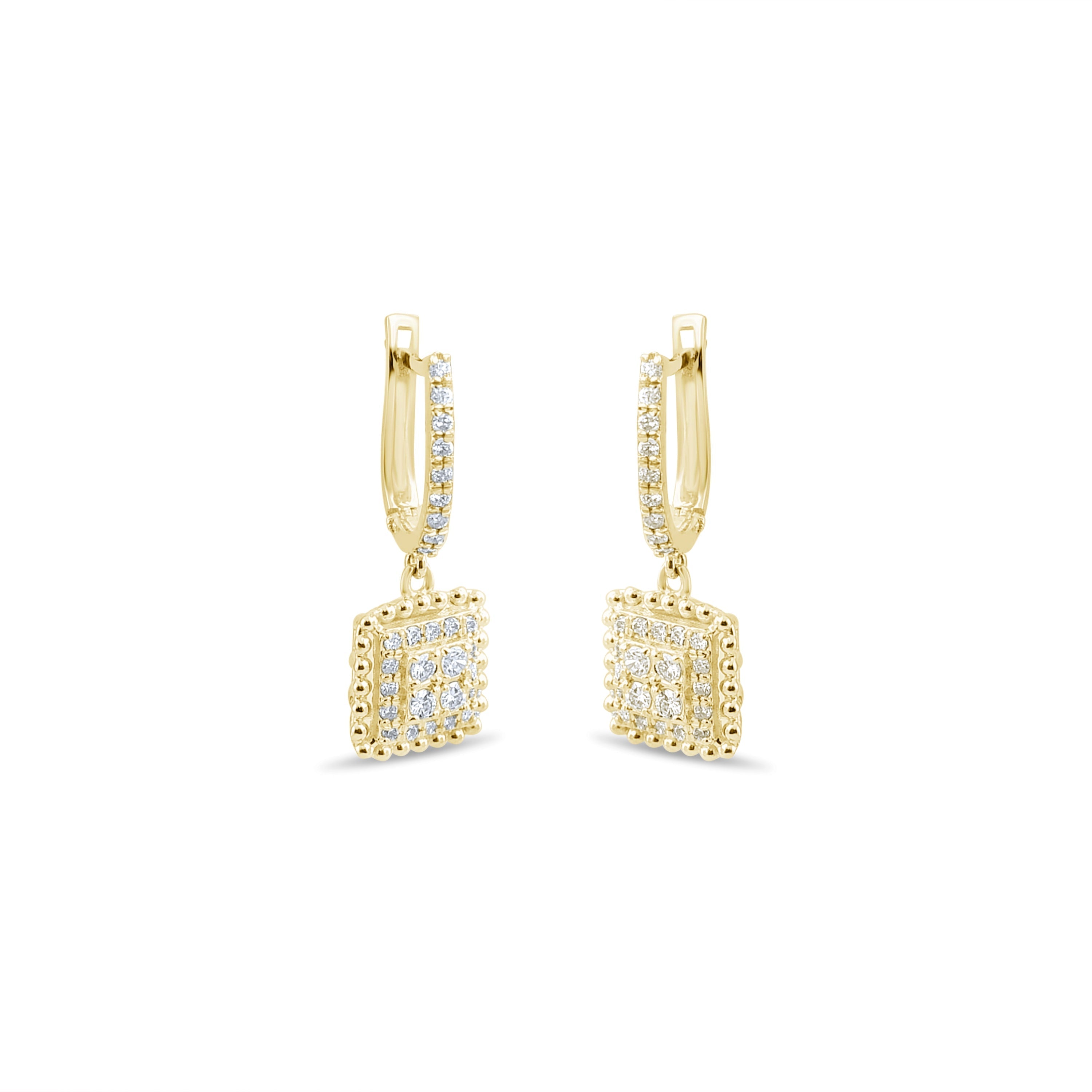 0.35 Carat Natural Diamond Earrings – Elegant Fine Jewelry Design - Gold Stone Diamond