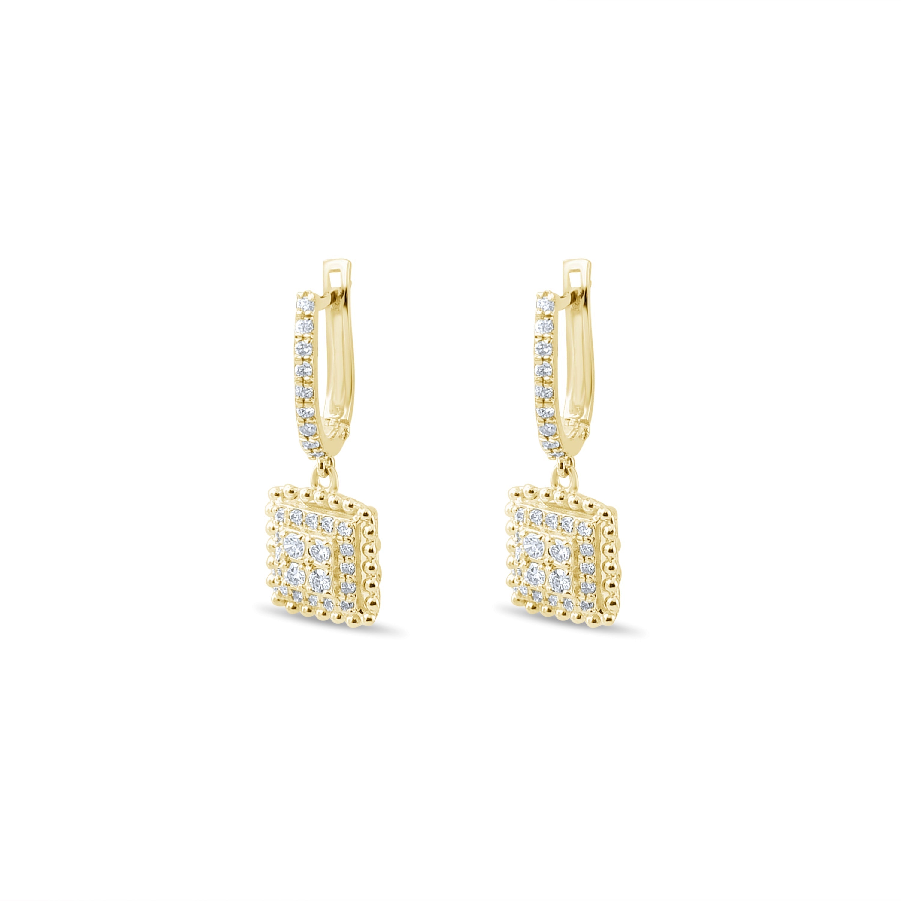 0.35 Carat Natural Diamond Earrings – Elegant Fine Jewelry Design - Gold Stone Diamond