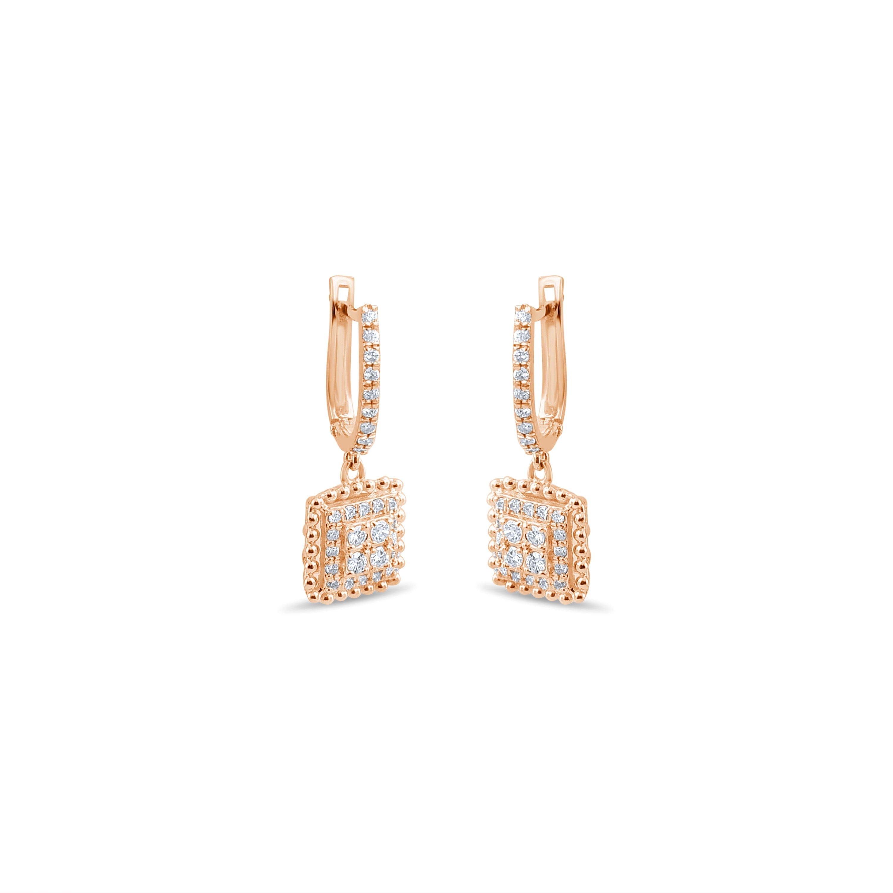 0.35 Carat Natural Diamond Earrings – Elegant Fine Jewelry Design - Gold Stone Diamond