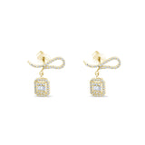 0.14 Carat Baguette Diamond Earrings – Elegant Fine Jewelry Design - Gold Stone Diamond