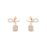 0.14 Carat Baguette Diamond Earrings – Elegant Fine Jewelry Design - Gold Stone Diamond