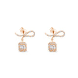0.14 Carat Baguette Diamond Earrings – Elegant Fine Jewelry Design - Gold Stone Diamond
