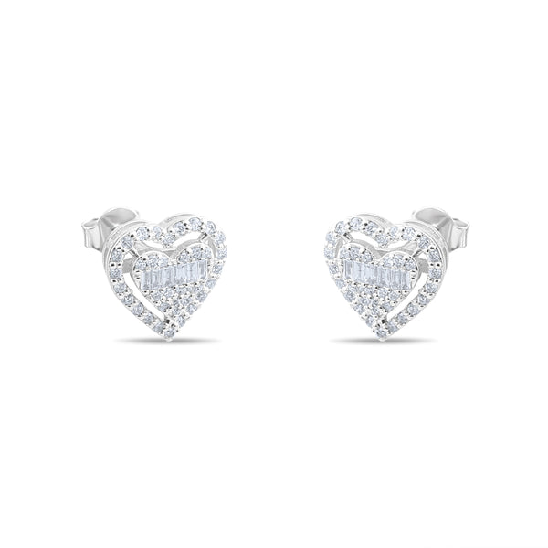 0.23 Carat Baguette Diamond Floral Earrings – Fine Jewelry Design