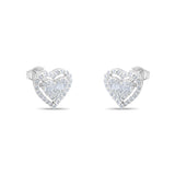 0.23 Carat Baguette Diamond Floral Earrings – Fine Jewelry Design - Gold Stone Diamond