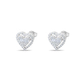 0.23 Carat Baguette Diamond Floral Earrings – Fine Jewelry Design - Gold Stone Diamond