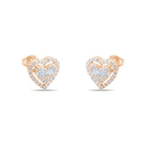 0.23 Carat Baguette Diamond Floral Earrings – Fine Jewelry Design - Gold Stone Diamond