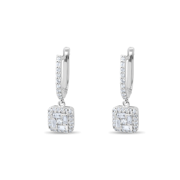 0.42 Carat Baguette Diamond Earrings – Elegant Fine Jewelry Design
