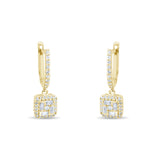 0.42 Carat Baguette Diamond Earrings – Elegant Fine Jewelry Design - Gold Stone Diamond