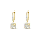 0.42 Carat Baguette Diamond Earrings – Elegant Fine Jewelry Design - Gold Stone Diamond