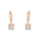 0.42 Carat Baguette Diamond Earrings – Elegant Fine Jewelry Design - Gold Stone Diamond