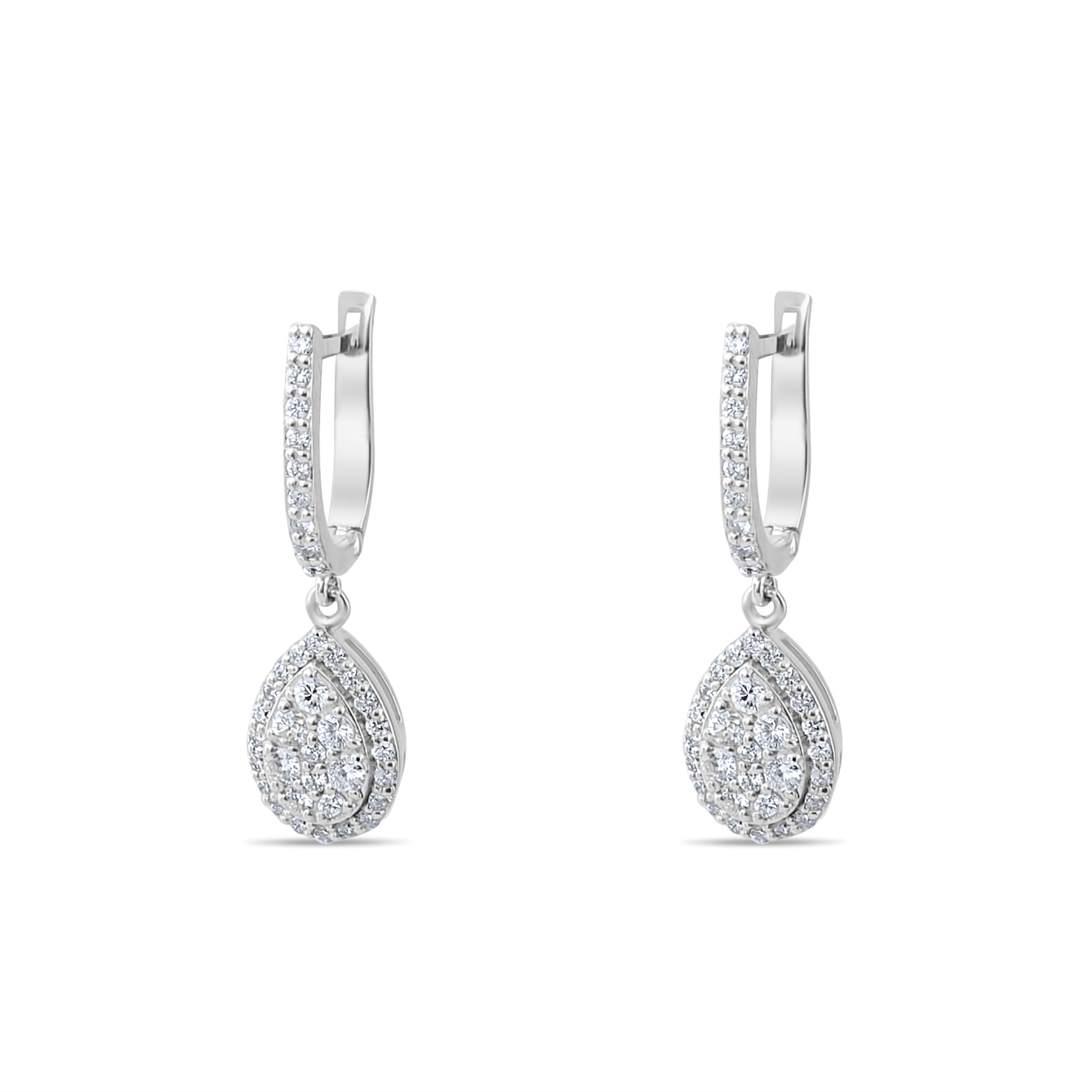 0.65 Carat Natural Diamond Drop Earrings – Elegant Fine Jewelry Design - Gold Stone Diamond