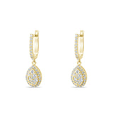 0.65 Carat Natural Diamond Drop Earrings – Elegant Fine Jewelry Design - Gold Stone Diamond