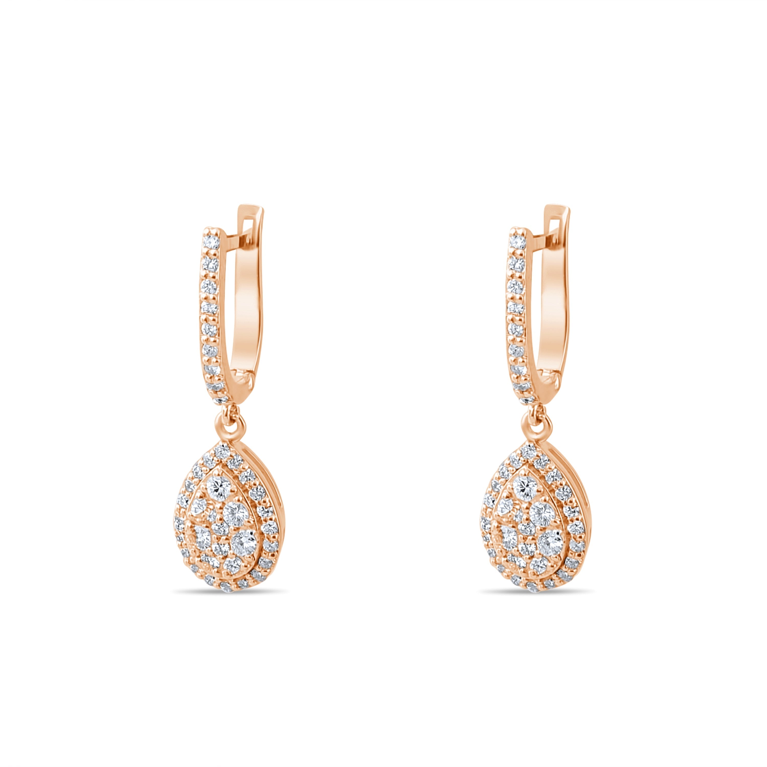 0.65 Carat Natural Diamond Drop Earrings – Elegant Fine Jewelry Design - Gold Stone Diamond