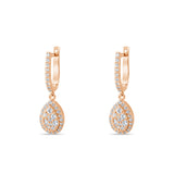 0.65 Carat Natural Diamond Drop Earrings – Elegant Fine Jewelry Design - Gold Stone Diamond