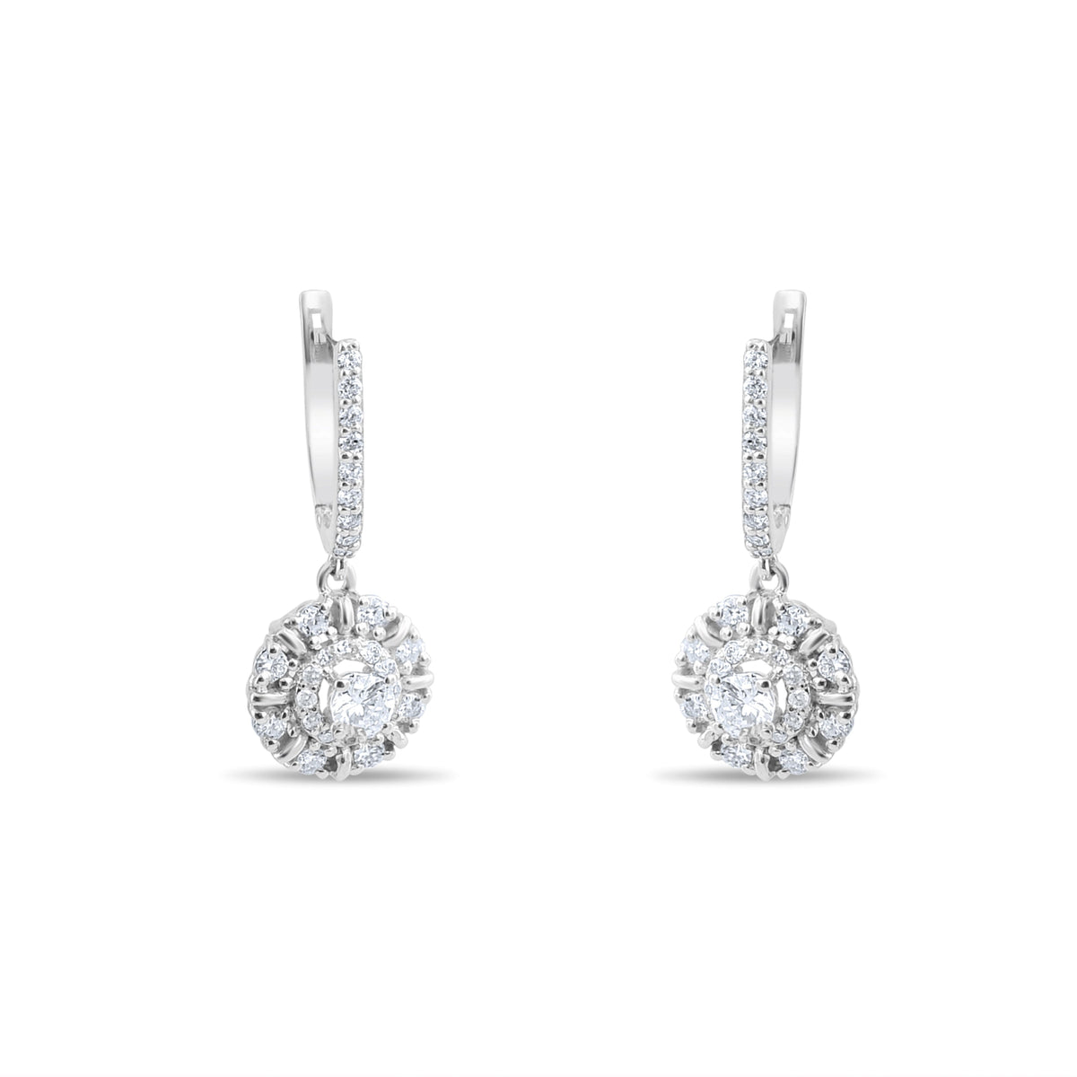 0.89 Carat Natural Diamond Earrings – Elegant Fine Jewelry Design - Gold Stone Diamond