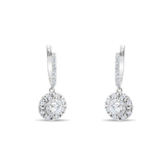 0.89 Carat Natural Diamond Earrings – Elegant Fine Jewelry Design - Gold Stone Diamond