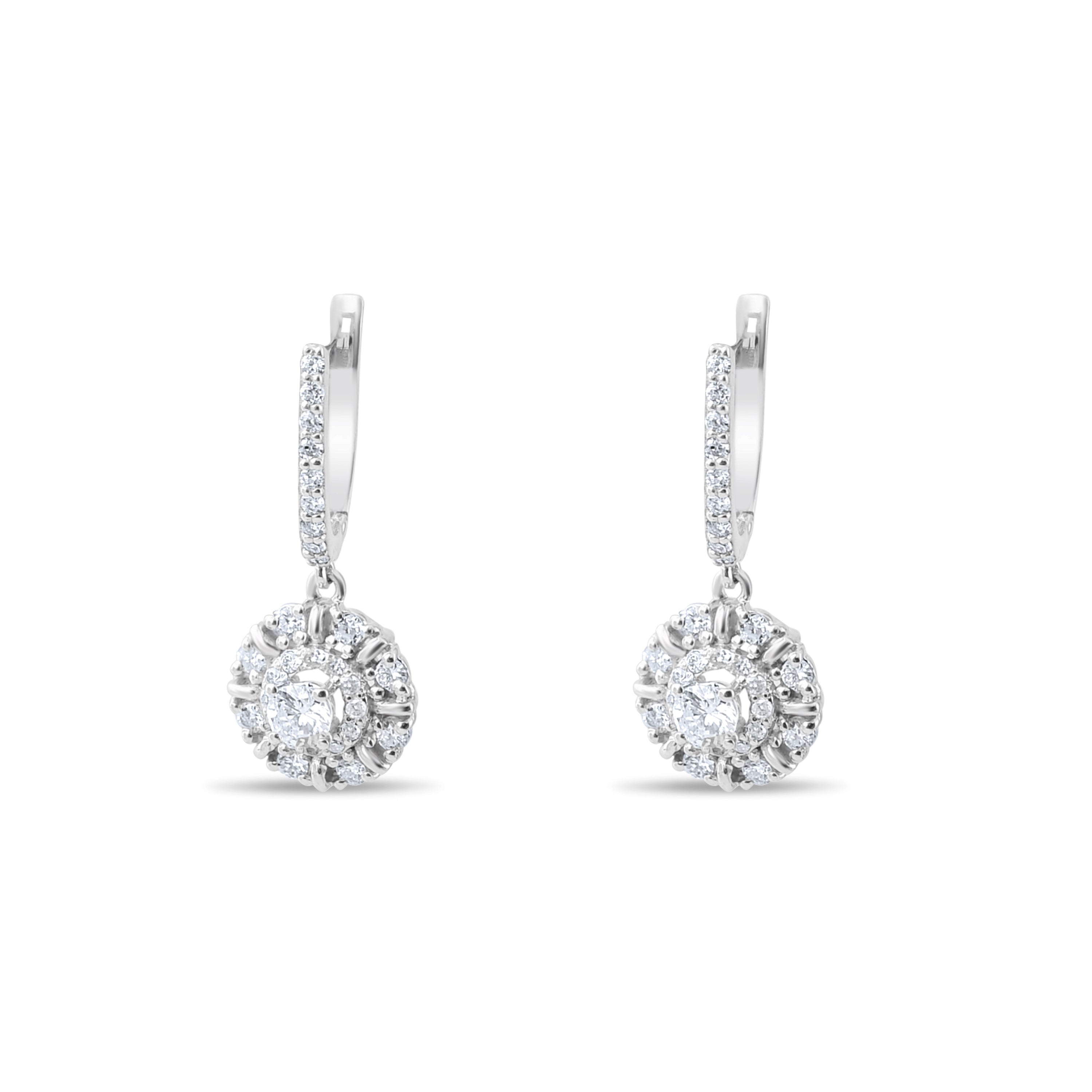 0.89 Carat Natural Diamond Earrings – Elegant Fine Jewelry Design - Gold Stone Diamond