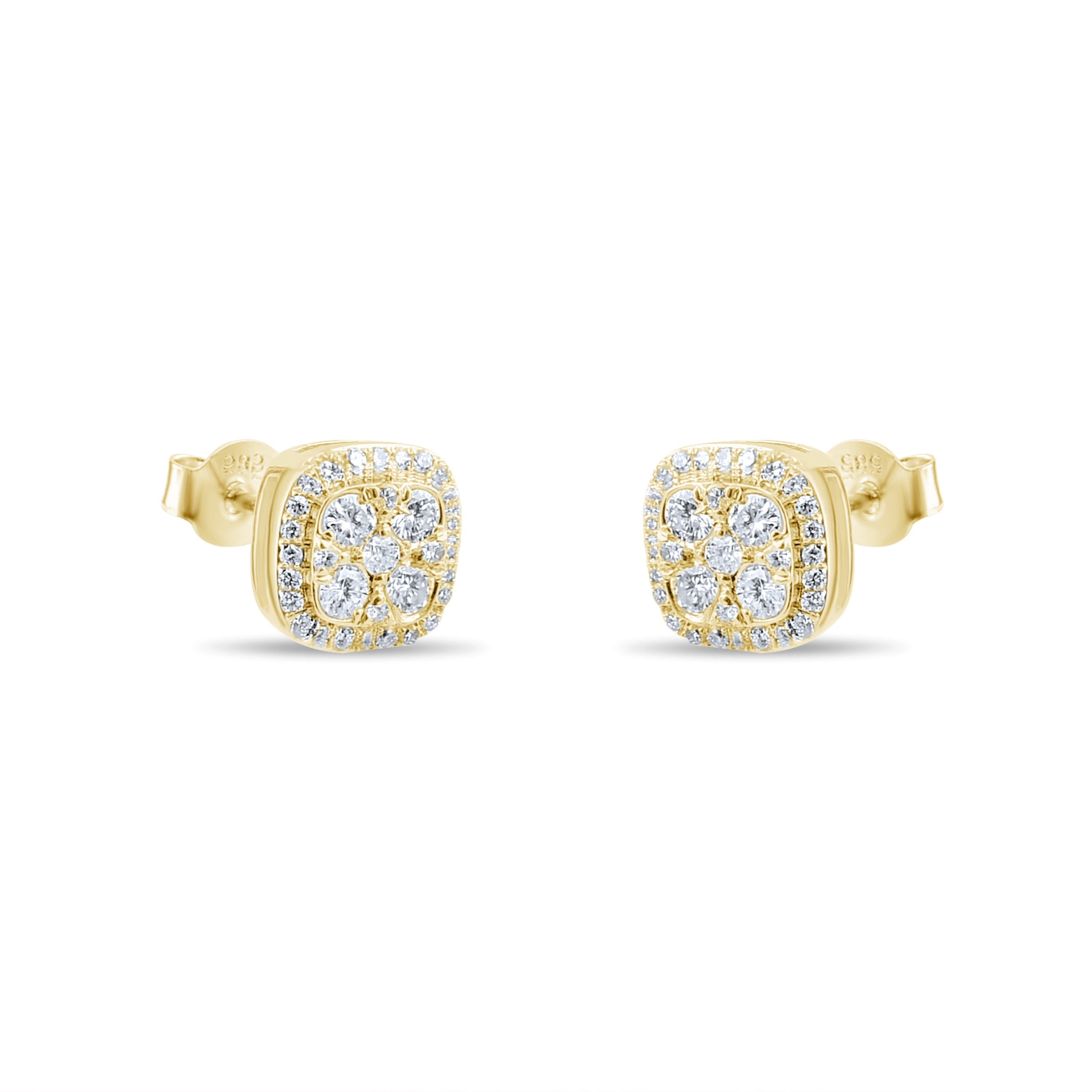 0.80 Carat Natural Diamond Earrings – Elegant Fine Jewelry Design - Gold Stone Diamond