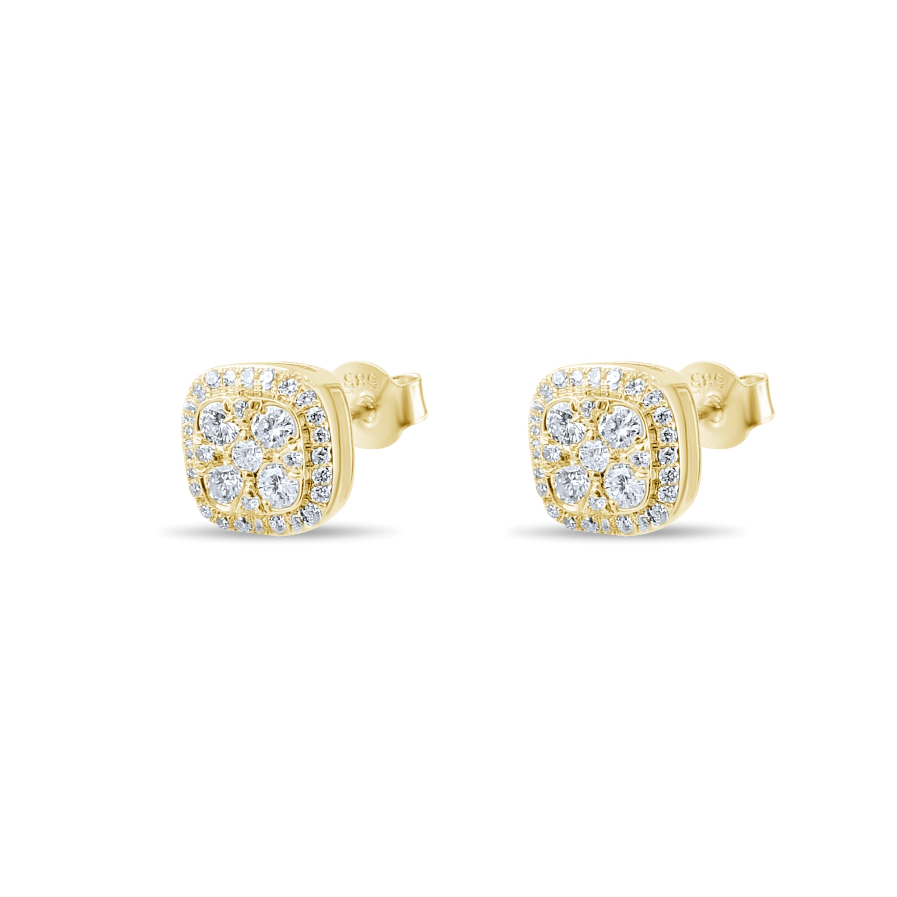 0.80 Carat Natural Diamond Earrings – Elegant Fine Jewelry Design - Gold Stone Diamond