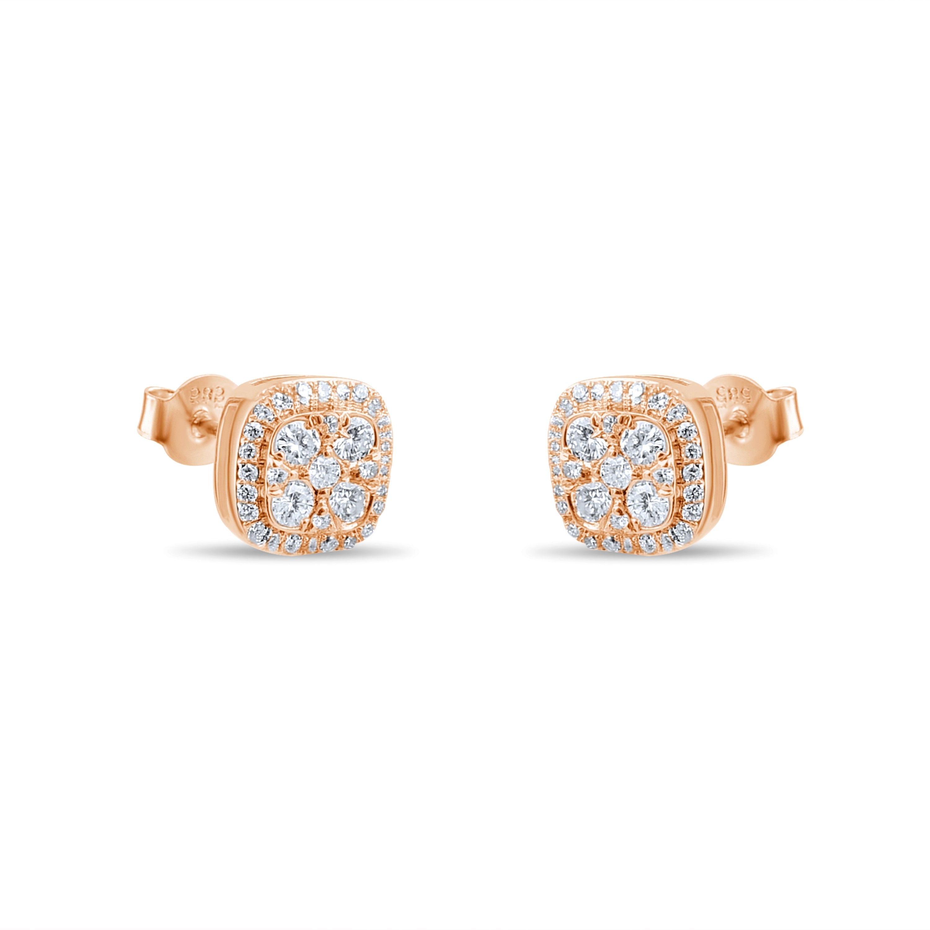 0.80 Carat Natural Diamond Earrings – Elegant Fine Jewelry Design - Gold Stone Diamond