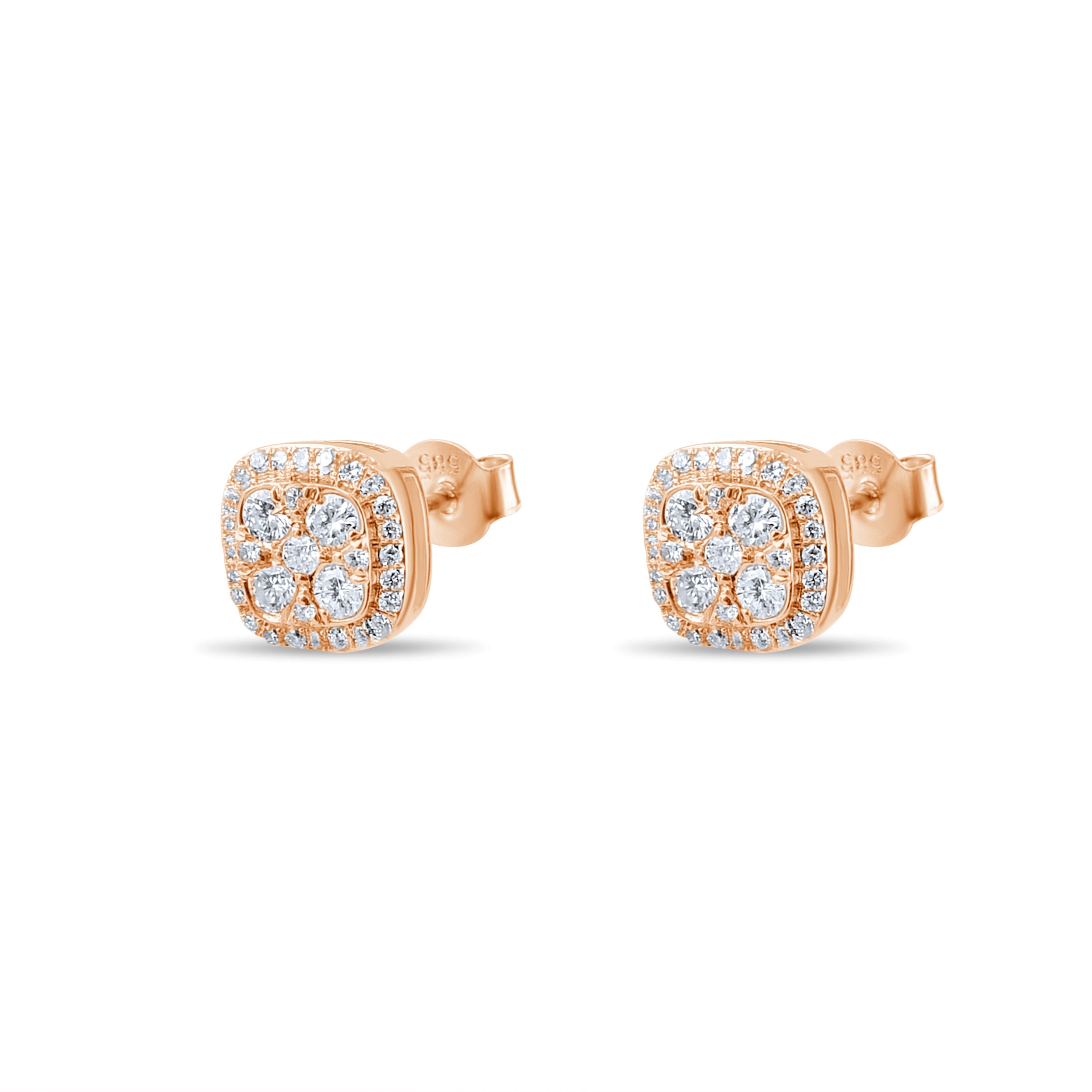 0.80 Carat Natural Diamond Earrings – Elegant Fine Jewelry Design - Gold Stone Diamond