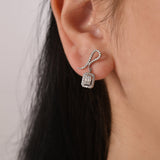0.58 Carat Baguette Diamond Earrings – Elegant Fine Jewelry Design - Gold Stone Diamond