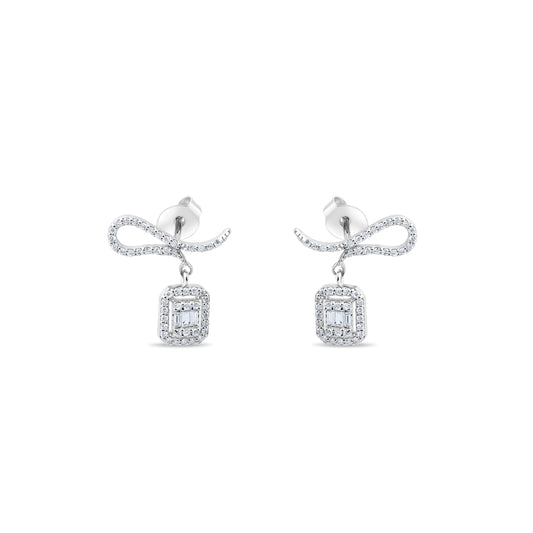 0.58 Carat Baguette Diamond Earrings – Elegant Fine Jewelry Design - Gold Stone Diamond