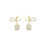 0.58 Carat Baguette Diamond Earrings – Elegant Fine Jewelry Design - Gold Stone Diamond
