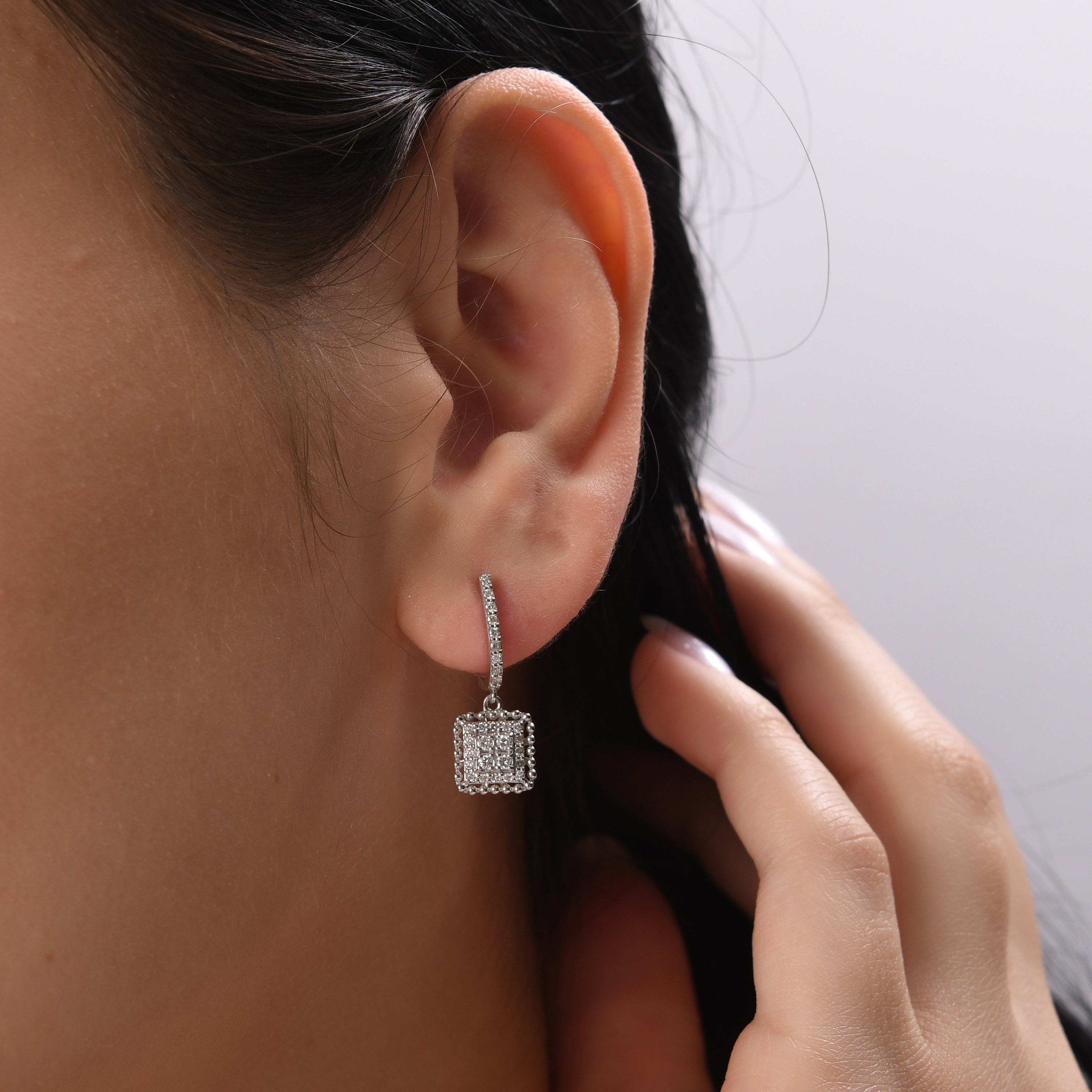 0.52 Carat Natural Diamond Earrings – Elegant Fine Jewelry Design - Gold Stone Diamond