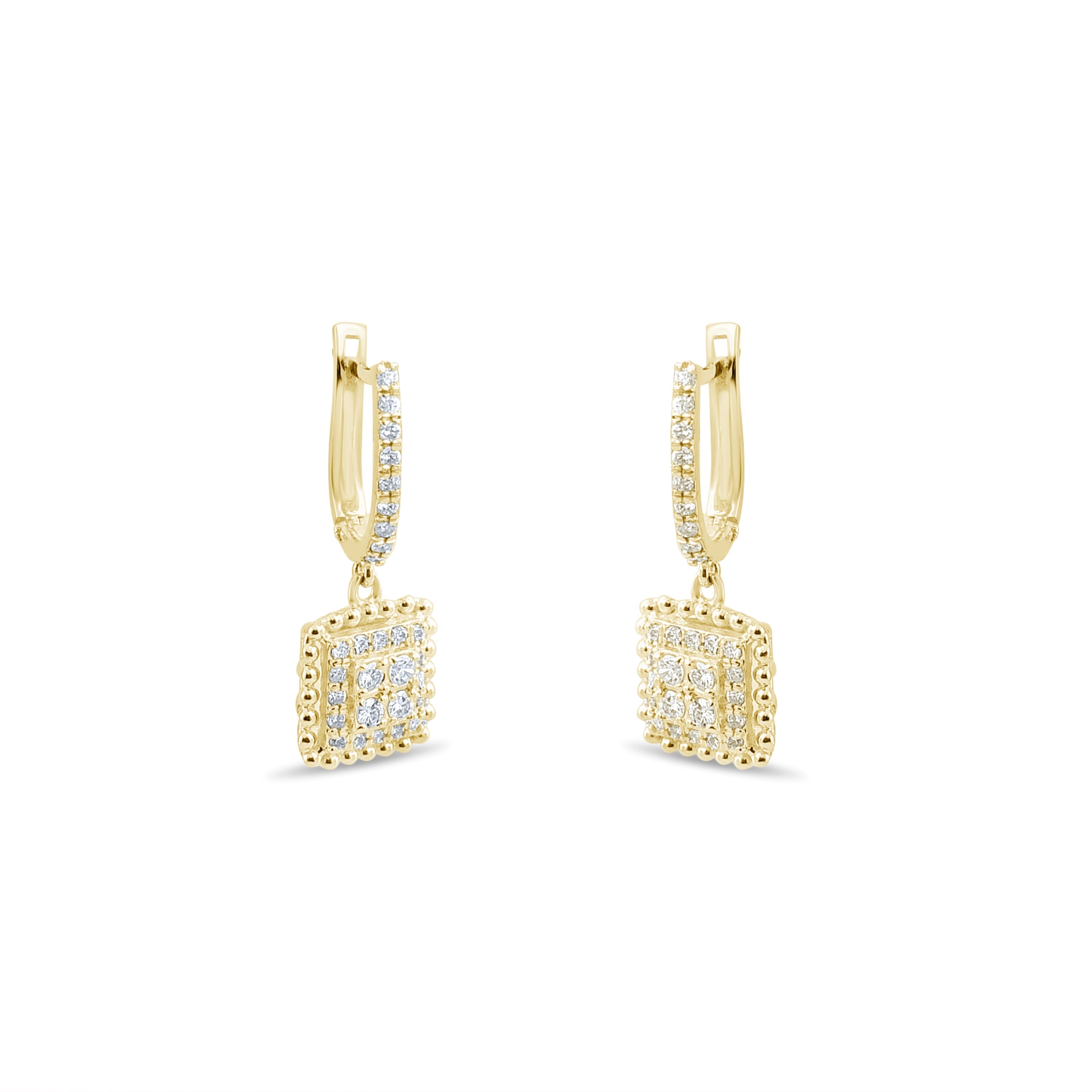 0.52 Carat Natural Diamond Earrings – Elegant Fine Jewelry Design - Gold Stone Diamond