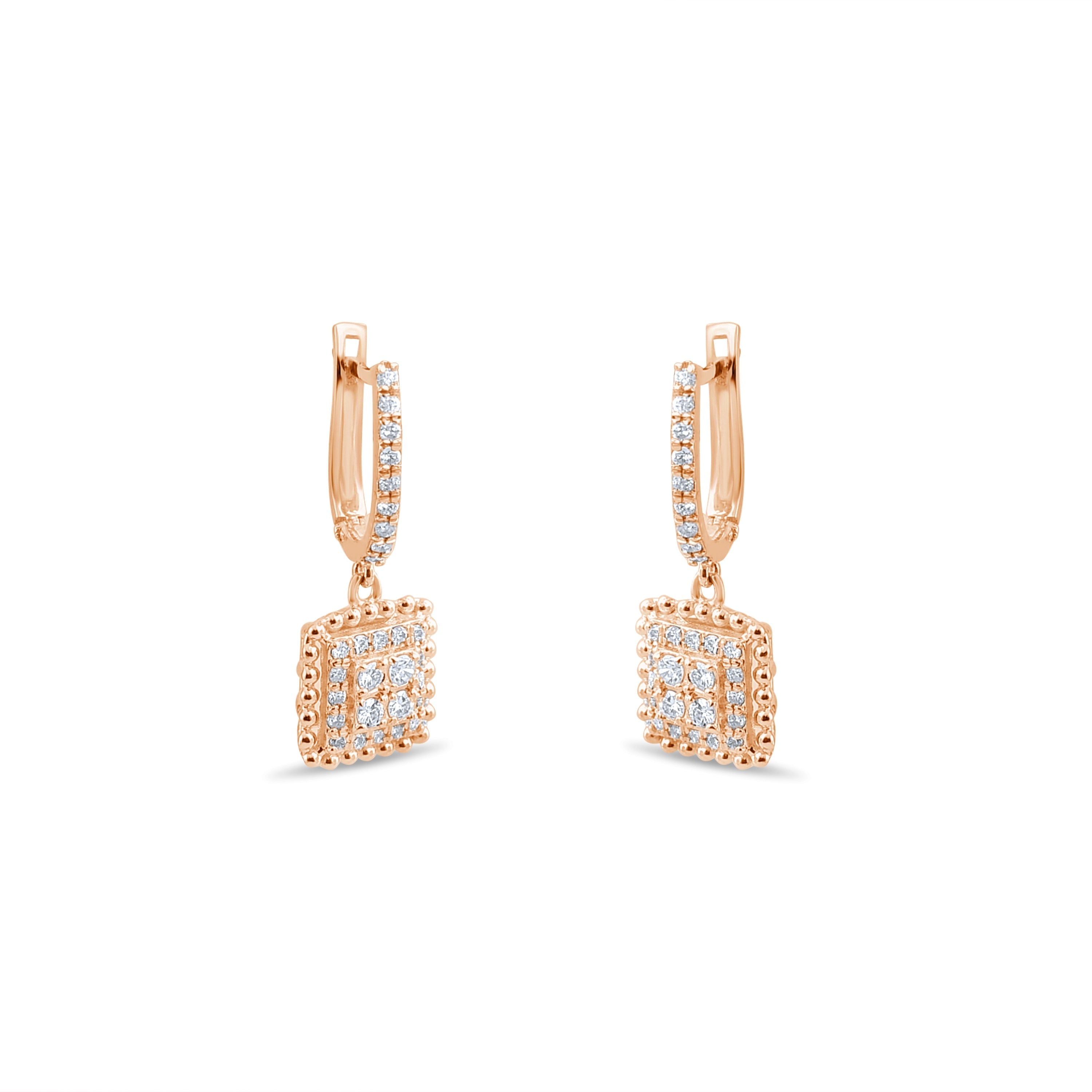 0.52 Carat Natural Diamond Earrings – Elegant Fine Jewelry Design - Gold Stone Diamond
