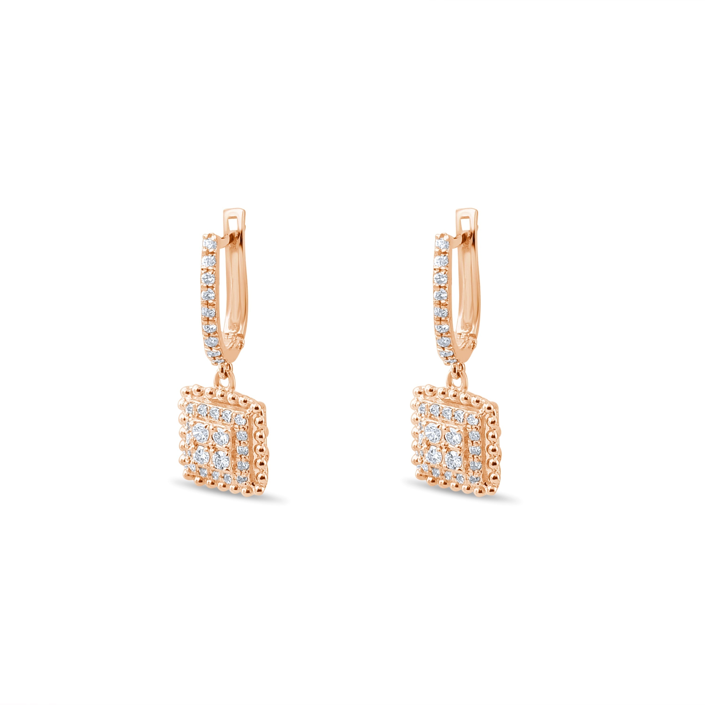 0.52 Carat Natural Diamond Earrings – Elegant Fine Jewelry Design - Gold Stone Diamond