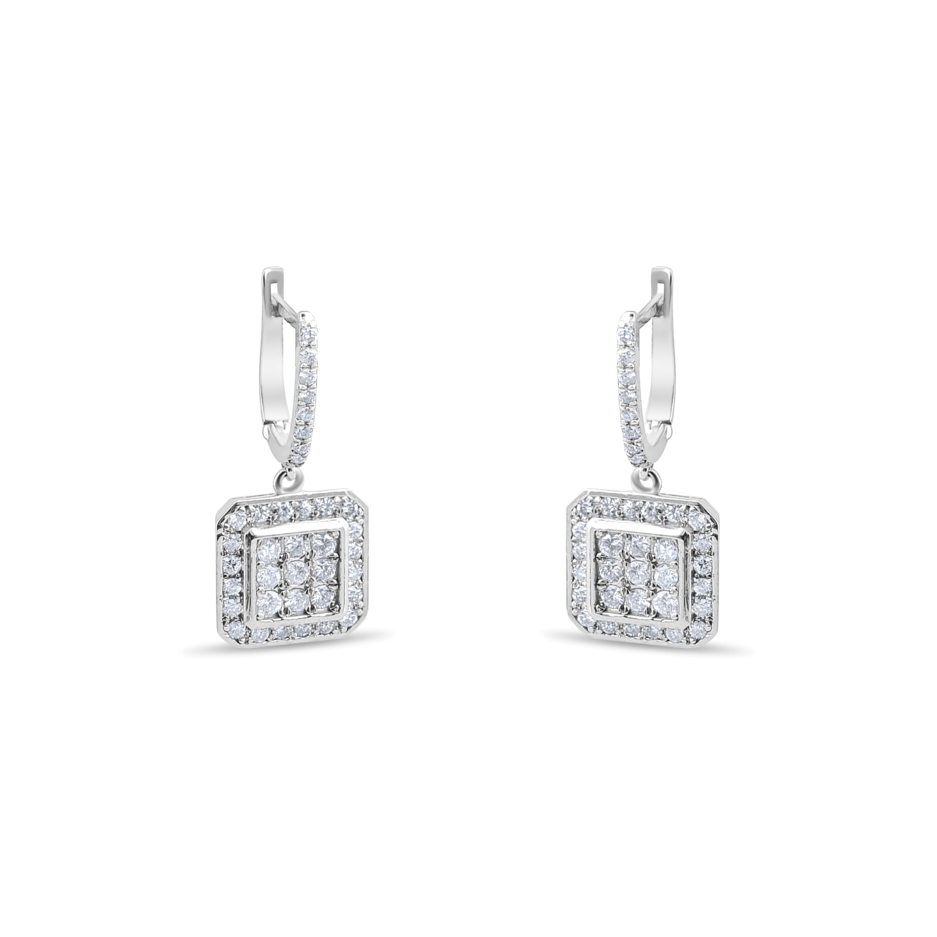 1.12 Carat Natural Diamond Earrings – Elegant Fine Jewelry Design - Gold Stone Diamond