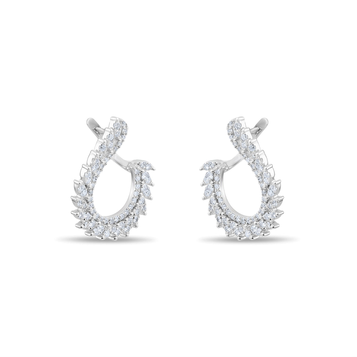 1.28 Carat Natural Diamond Earrings – Elegant Fine Jewelry Design - Gold Stone Diamond