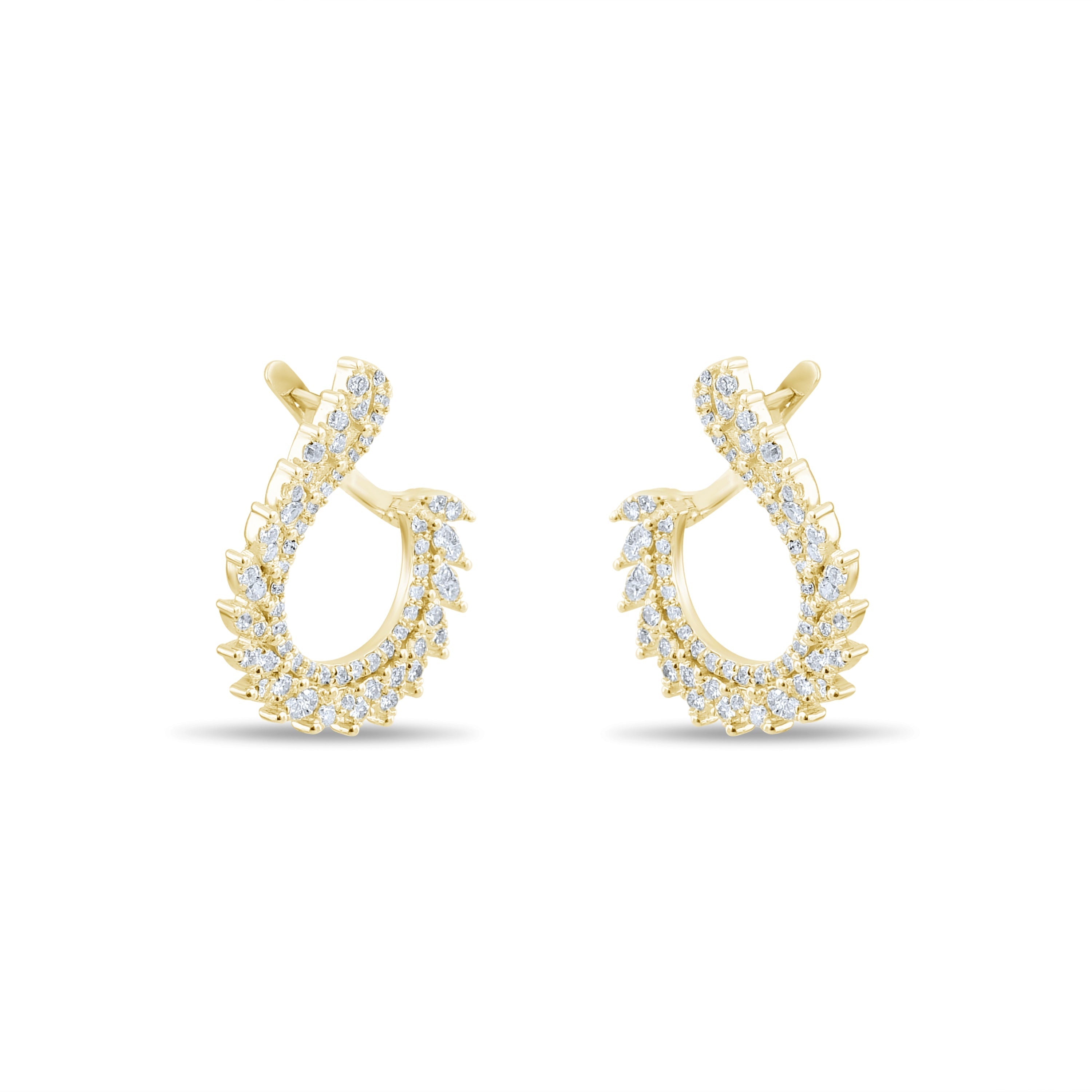 1.28 Carat Natural Diamond Earrings – Elegant Fine Jewelry Design - Gold Stone Diamond